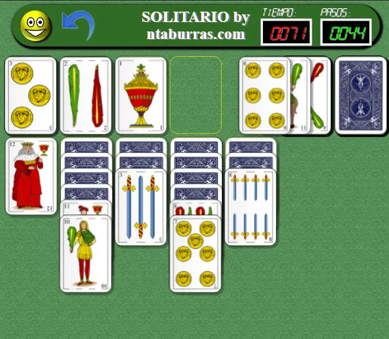 juego del solitario con baraja española